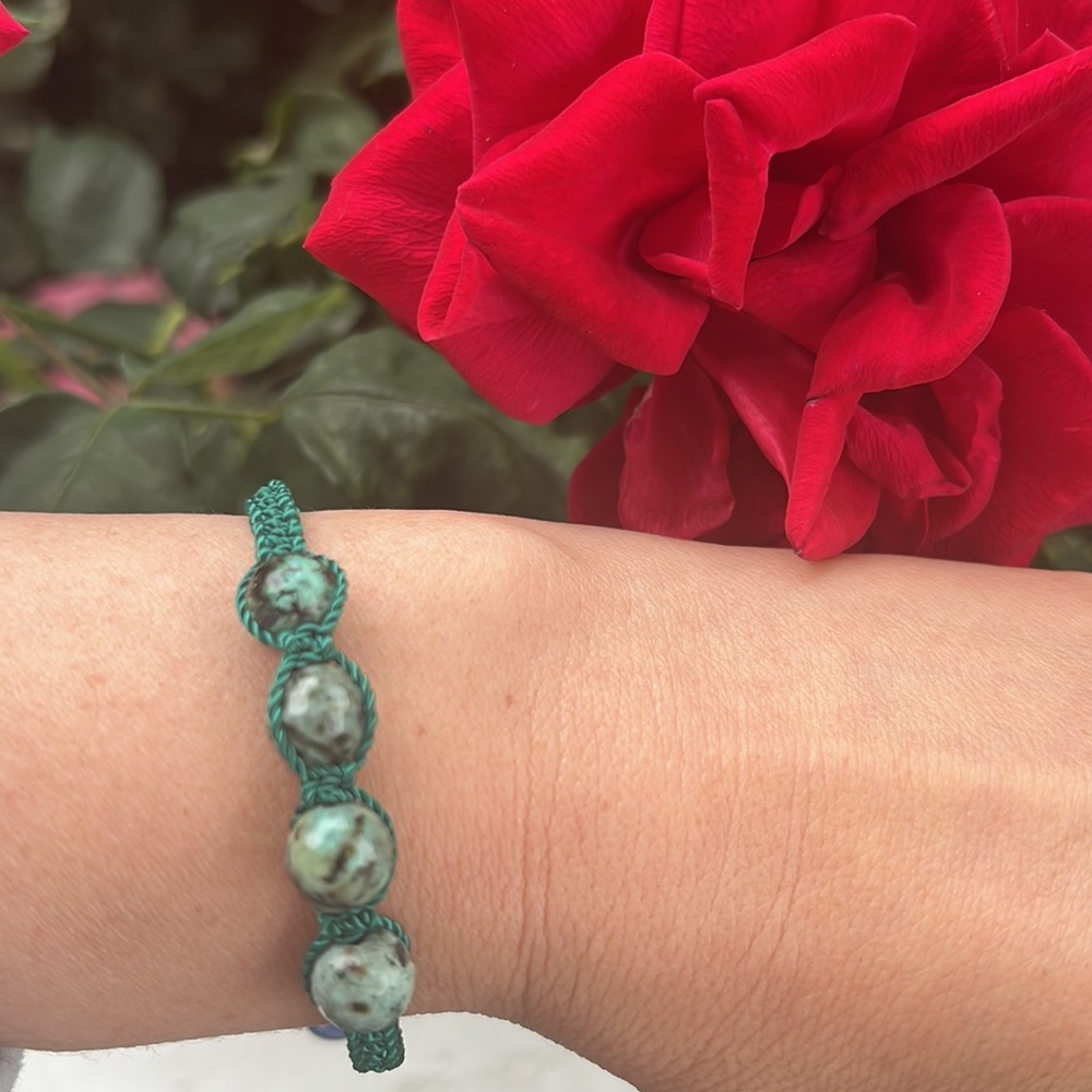 Self-Acceptance African Turquoise Bracelet